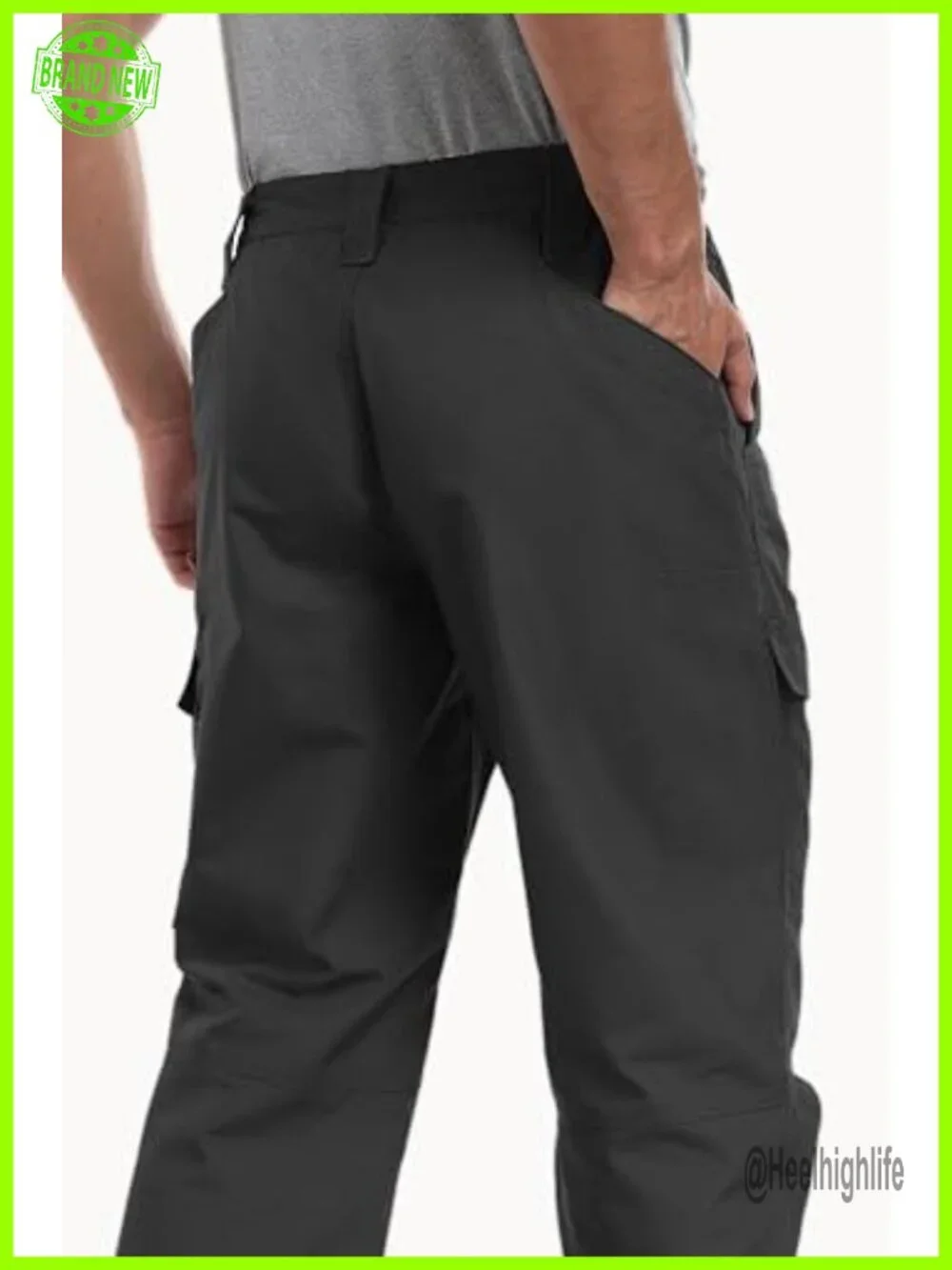 Men's Cargo Work Pants Tactical Hiking Ripstop Water Resistant 7 Pockets